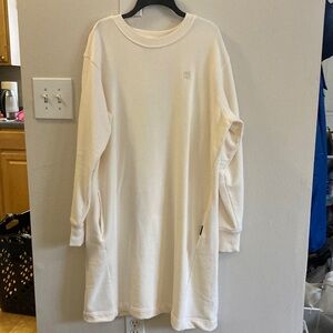 Duluth Trading Co Cream Long Sleeve Dress
